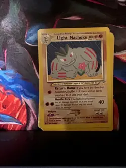 Light Machoke 49/105 Uncommon Neo Destiny Pokemon Unlimited Damaged - Image 1