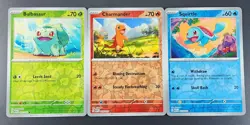 Charmander Squirtle Bulbasaur Reverse Holo Pokemon TCG Scarlet Violet 151 MEW EN - Image 1