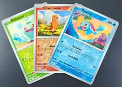 Charmander Squirtle Bulbasaur Reverse Holo Pokemon TCG Scarlet Violet 151 MEW EN - Image 2