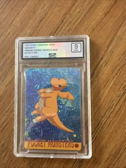 1999 Pocket Monster Prism Dragonite Vending Machine Sticker Squirtle #1132/1138 - Image 2