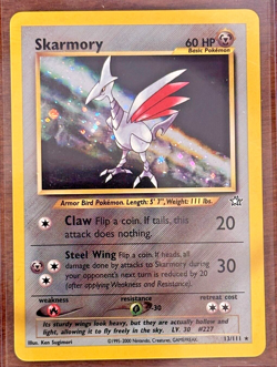 Pokemon TCG Skarmory #13/111 Neo Genesis HOLO Rare 1995-2000 - Image 1