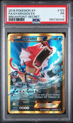 PSA 1 2016 Pokemon XY Breakpoint Full Art Gyarados EX 123/122 Holo Secret ✨🔥 - Image 1