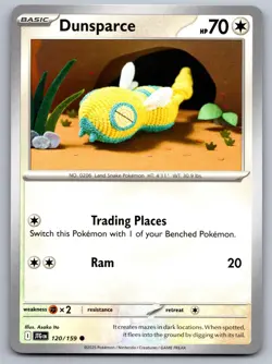 Dunsparce 120/159 Common Journey Together Pokemon Near Mint Asako Ito Crochet - Image 1