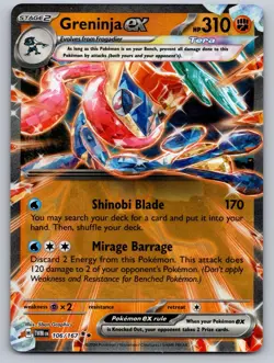 Greninja ex 106/167 Double Rare Twilight Masquerade Pokemon Holo Near Mint - Image 1