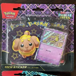 Pokemon Paldean Fates Tech Sticker Collection Fidough & Maschiff Lot of 2 Sealed - Image 2