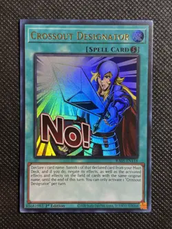 YuGiOh! - Crossout Designator RA05-EN118 Ultra Rare 1st Edition Near Mint - Image 1