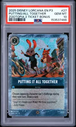 2025 DISNEY LORCANA EN P3-PROMO #27 PUTTING IT ALL TOGETHER PSA 10 - Image 1