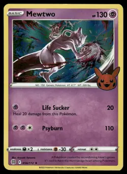 Pokemon Cards Mewtwo 056/172 Trick or Trade BOOster Holo Promo NM *3 - Image 1