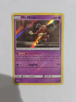 Mr. Mime 11/18 Pokemon Card Detective Pikachu Holo Rare - Image 1
