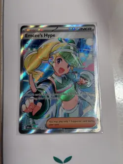 Pokemon TCG Trainer Emcee's Hype Double Rare Holo Card 220/182 - Image 1