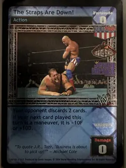 The Straps Are Down! Kurt Angle Superstar Foil Card WWF WWE Raw Deal CCG TCG NM - Image 1