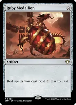 Ruby Medallion Commander Masters PLD Artifact Rare MAGIC GATHERING CARD ABUGames - Image 1