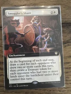 SMUGGLER'S SHARE (EXTENDED ART) Streets Of New Capenna: Commander Magic MTG CARD - Image 1