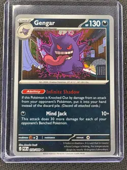 GENGAR 050/088 POKEMON PERFECT ORDER ME03 REVERSE HOLO NM - Image 1