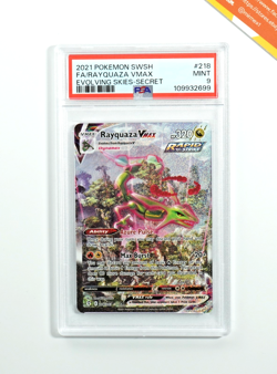 Pokemon PSA 9 Rayquaza Vmax #218 Alternative Art Evolving Skies 2021 English - Image 1