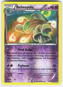 Beheeyem 74/162 Uncommon BREAKthrough Pokemon Reverse Holo NM - Image 1