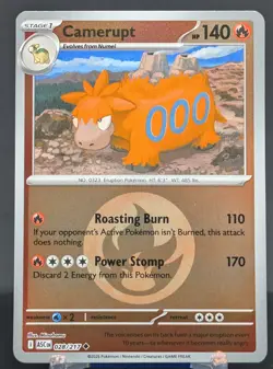 Pokemon Camerupt #028/217 English Ascended Heroes Reverse Holo - Image 1
