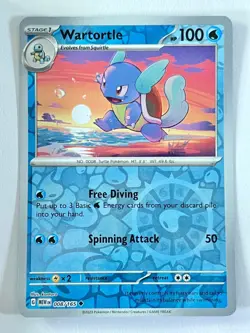 Wartortle 008/165 Reverse Holo Uncommon Scarlet & Violet 151 Pokemon - Near Mint - Image 3