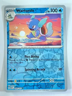 Wartortle 008/165 Reverse Holo Uncommon Scarlet & Violet 151 Pokemon - Near Mint - Image 5