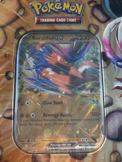 POKEMON SLASHING LEGENDS TCG KORAIDON EX TIN 5- TCG PACKS FACTORY SEALED - Image 5