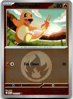 Charmander (Energy Symbol Pattern) 020/217 Holo Ascended Heroes Pokemon NM - Image 1