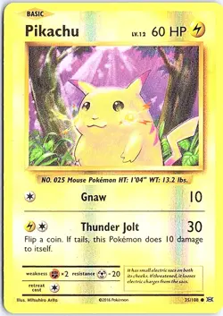 Pikachu XY - Evolutions 35/108 LP Reverse Foil Pokemon - Image 1