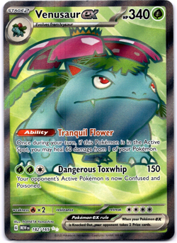 Pokemon TCG Venusaur ex 182/165 Scarlet & Violet 151 Holo Rare Near Mint - Image 1