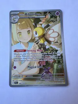Lillie's Ribombee 164/159 Sv09: Journey Together Holo Pokemon Pack Fresh NM - Image 1