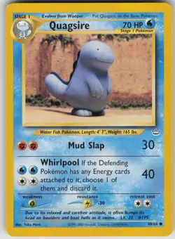 Pokemon TCG Quagsire Common Neo Revelation 48/64 - Image 1