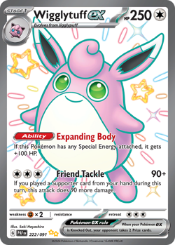 Wigglytuff ex 222/091 Shiny Ultra Rare Paldean Fates Pokemon Near Mint - Image 1