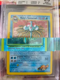 Pokemon Karte Card Misty's Tentacruel Tentoxa Gym Heroes Holo Beckett BGS 8.5 - Image 3
