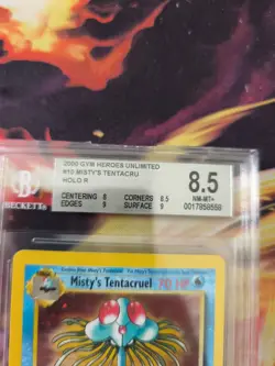Pokemon Karte Card Misty's Tentacruel Tentoxa Gym Heroes Holo Beckett BGS 8.5 - Image 4