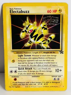 Electabuzz Black Star Promo 2 WB Movie Promo Pokemon Card- 4 - Image 1