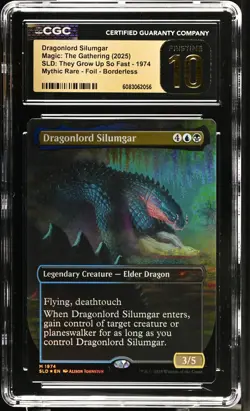 DRAGONLORD SILUMGAR Secret Lair Foil Mythic CGC Pristine 10 MTG EDH [NOS] - Image 1