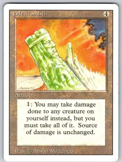Jade Monolith MTG R Revised Edition LP - Image 1