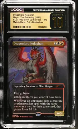 DRAGONLORD KOLAGHAN Secret Lair Foil Mythic CGC Pristine 10 MTG EDH [NOS] - Image 1