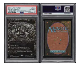 Michelangelo, Improviser (Borderless) (Gold-Stamped Signature) TMNT, PSA 10 - Image 1