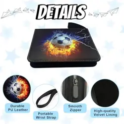 Trading Card Binder, 4 Pockets 400 Cards Holder with 50 Removable Soccer - Image 4