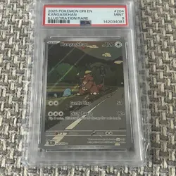 2025 POKEMON DRI EN-DESTINED RIVALS ILLUSTRATION RARE #204 KANGASKHAN PSA 9 - Image 1