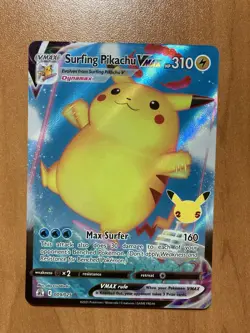 Pokemon Pikachu TCG Surfing VMAX Full Art Celebrations Card 009/025 NM Fast Ship - Image 3