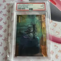 PSA 9 Rebellion Foil Movie Edition #8 1999 Topps Pokemon Mewtwo Strikes Back - Image 1