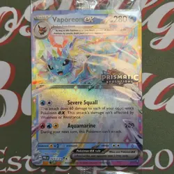 Pokemon TCG - Prismatic Evolutions - Stamped Vaporeon Ex 023/131 - SEALED Mint - Image 1