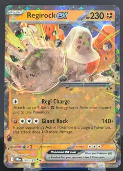 Pokemon Regirock ex #101/182 English Destined Rivals Double Rare - Image 1