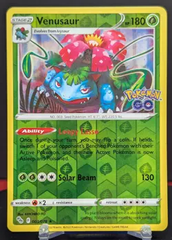Pokemon Venusaur #003/078 English Pokemon GO Reverse Holo - Image 1