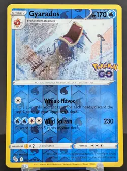Pokemon Gyarados #022/078 English Pokemon GO Reverse Holo Stamped - Image 1