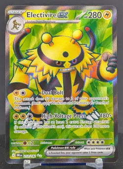 Pokemon Electivire ex #212/182 English Destined Rivals Ultra Rare - Image 1
