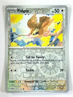 Pidgey 016/165 Reverse Holo Common Scarlet & Violet 151 Pokemon TCG Near Mint NM - Image 1