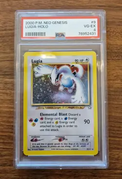 Lugia 9/111 PSA 4 - Pokemon Neo Genesis 2000 Unlimited Holo Rare - VG-EX - Image 1