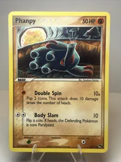 CREASED Phanpy 15/17 Regular/Non-Holo POP Series 2 AUTHENTIC Pokemon Card - Image 1