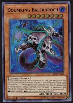 Yugioh Doomking Balerdroch SR07-EN001 Ultra Rare 1st Ed - VLP - Image 1